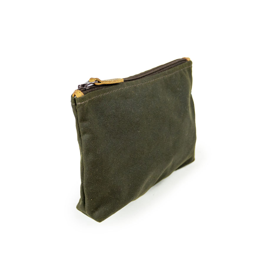 Täschchen aus Waxed Cotton