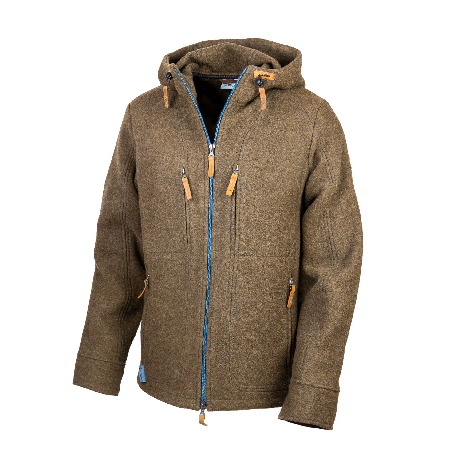 hellbraune Lodenjacke aus Schurwolle