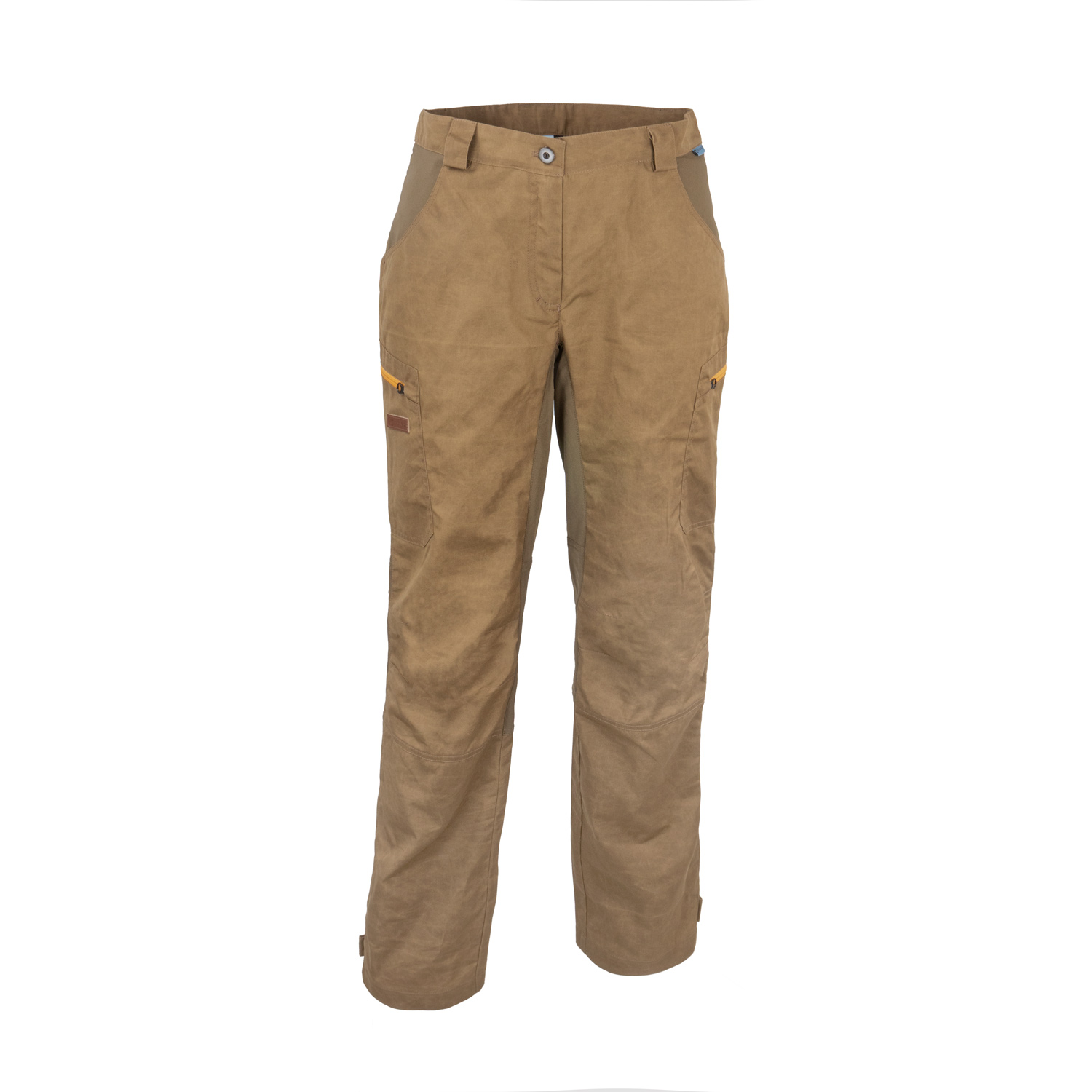 Khakifarbene Damen-Wanderhose Frontansicht