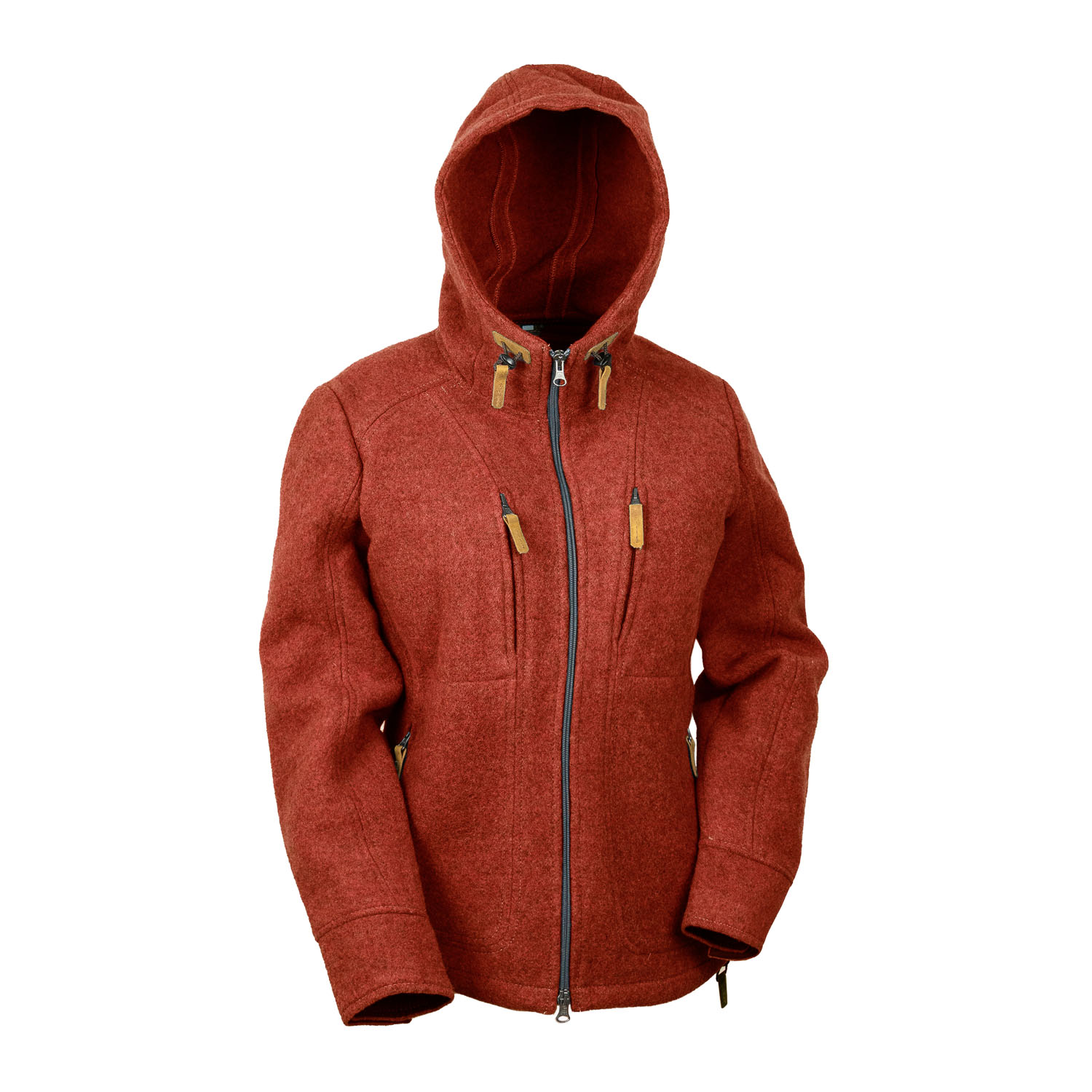 rote Kapuzenjacke für Damen mit Kapuze