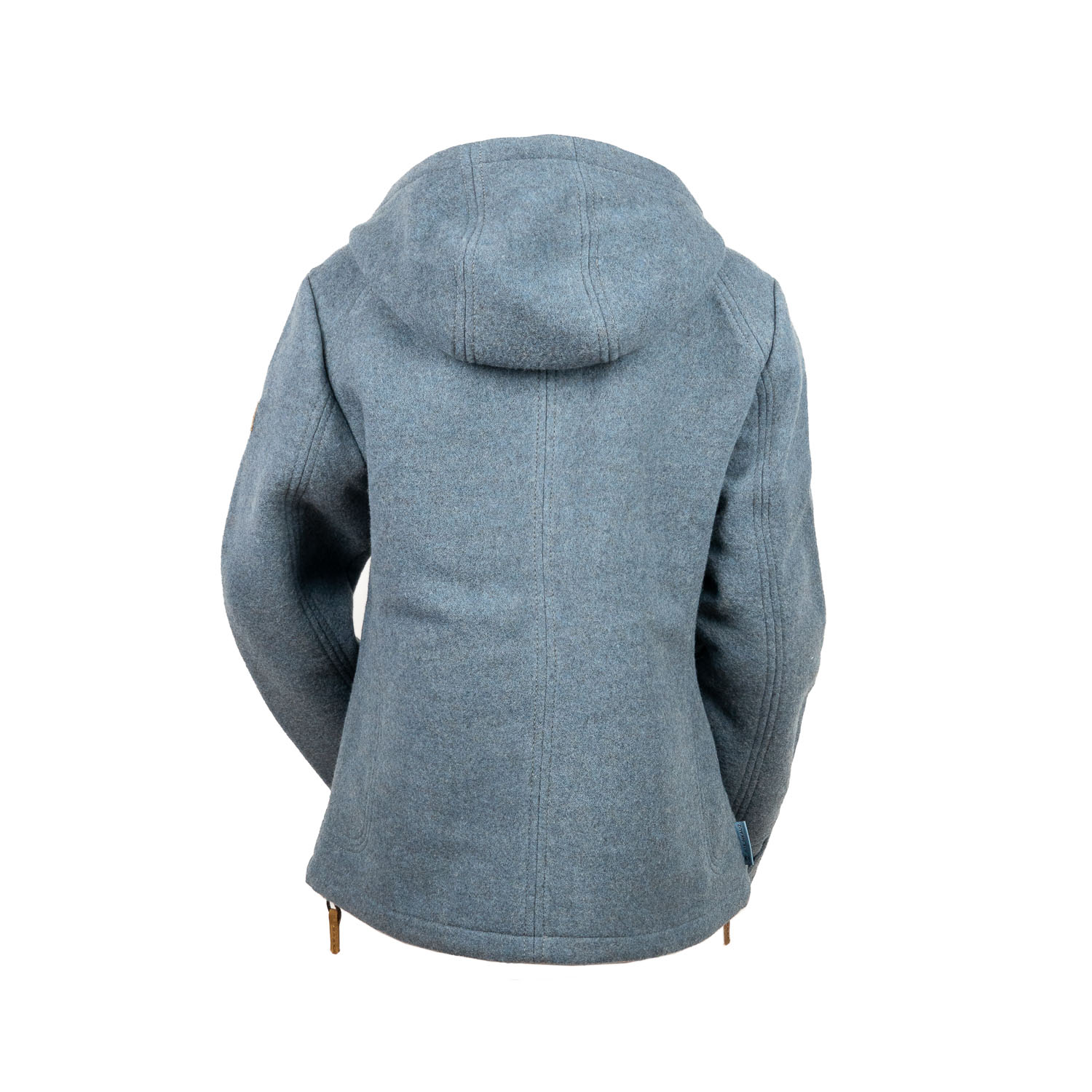 Kapuzenjacke aus Lodenfleece, hellblau