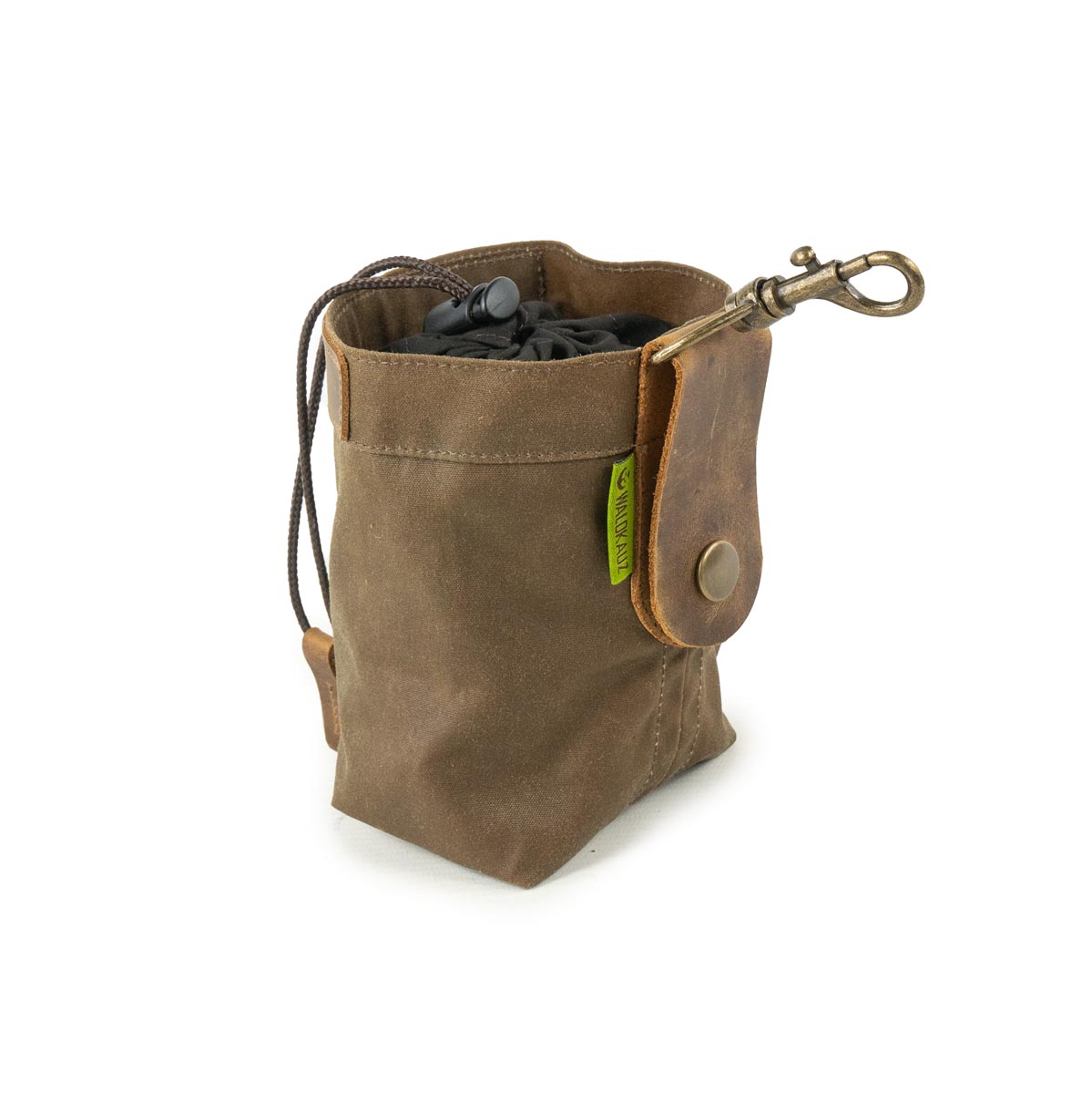 Leckerlibeutel "Lohntüte", Waxed Cotton, Khaki