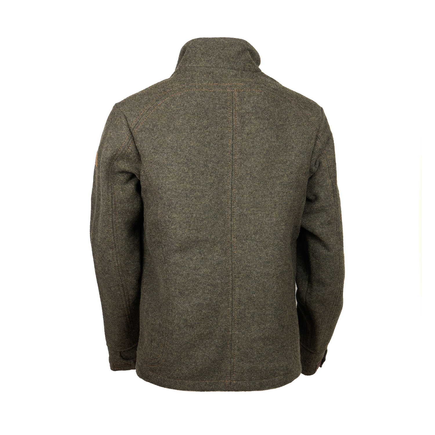 graue Wolljacke aus Lodenfleece