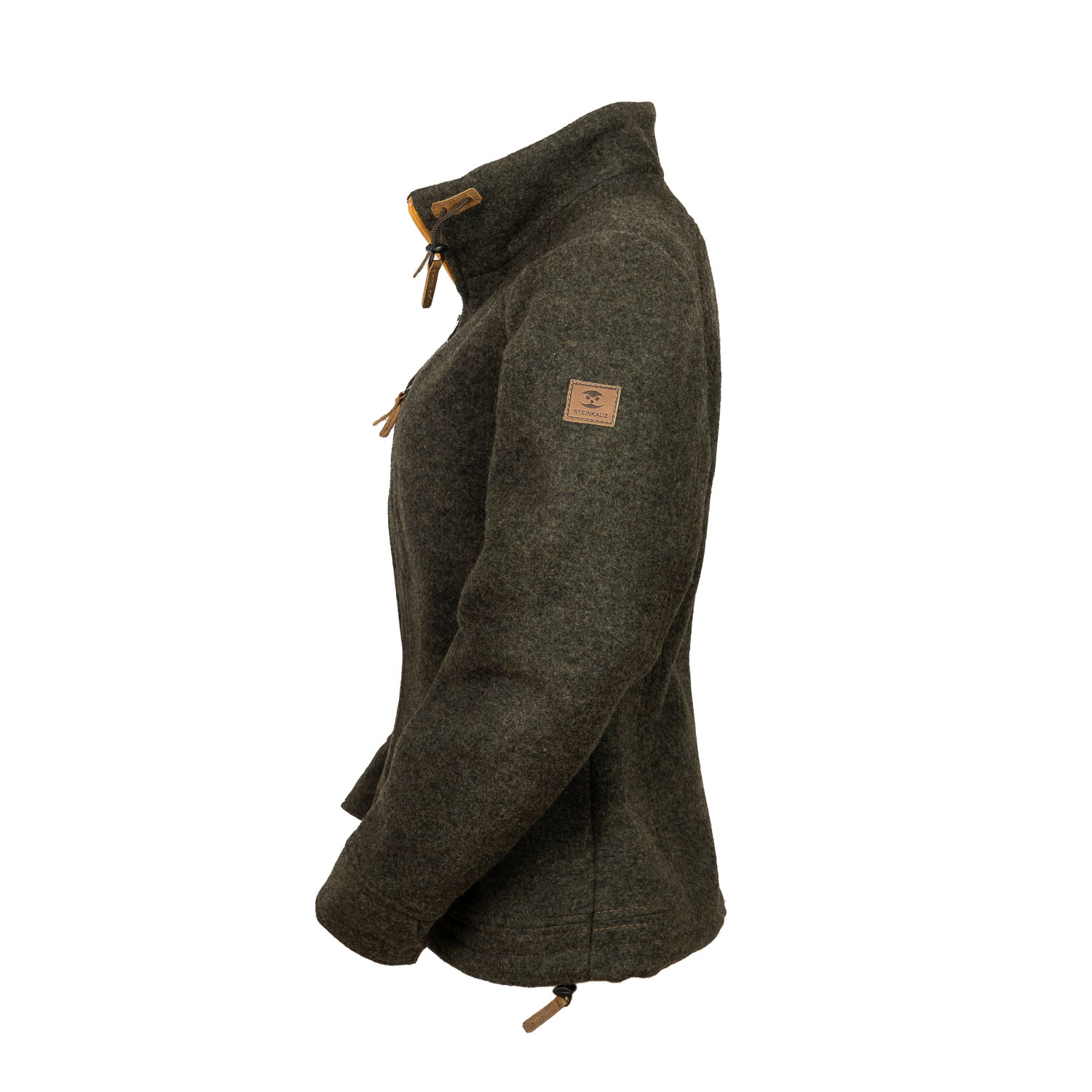 graue Lodenjacke aus Schurwolle für Frauen
