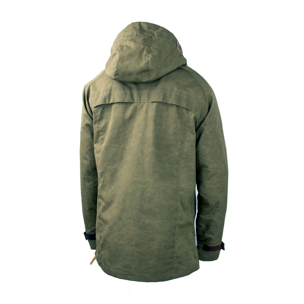 Rückansicht Windfangjacke in oliv
