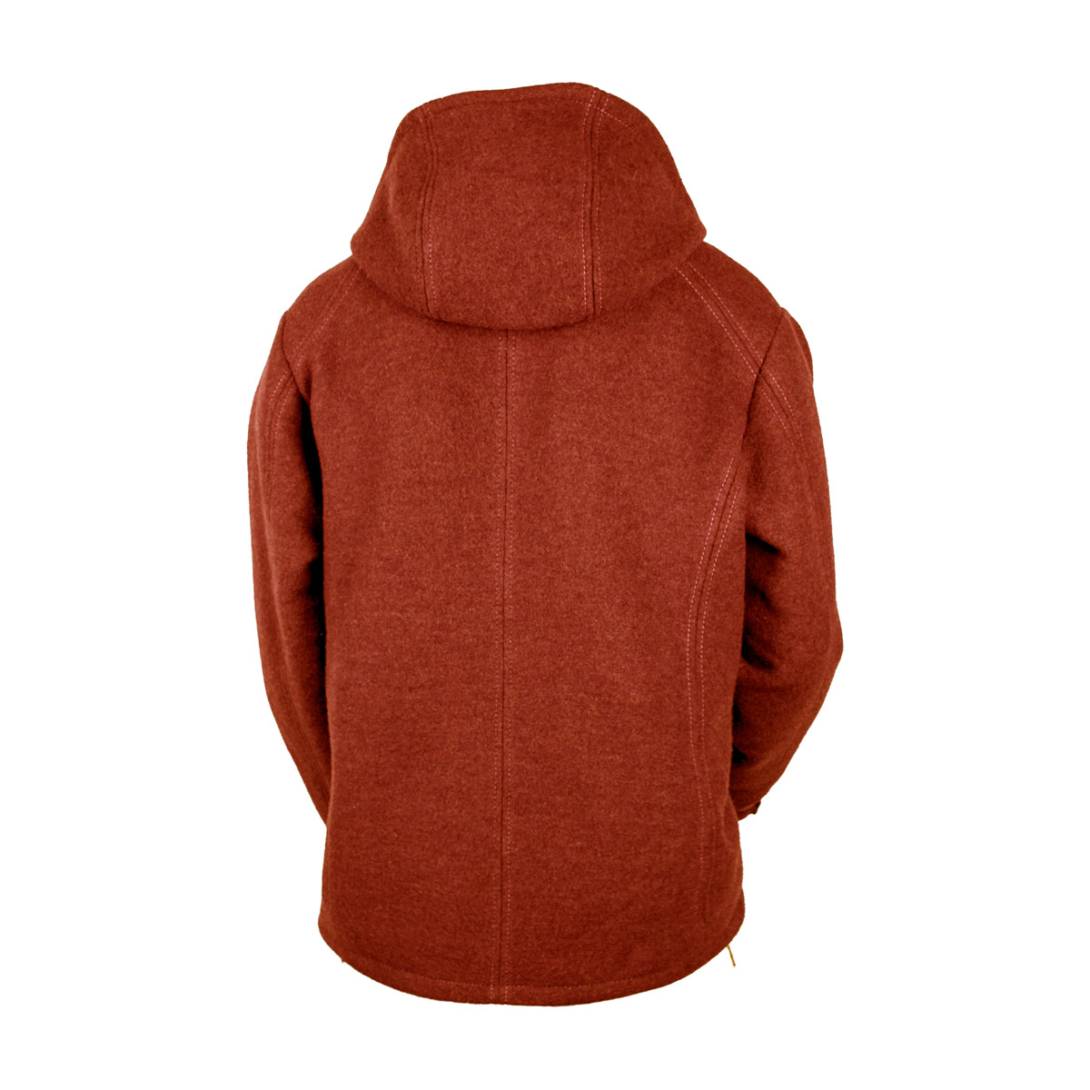 Kapuzenjacke aus Loden, rot