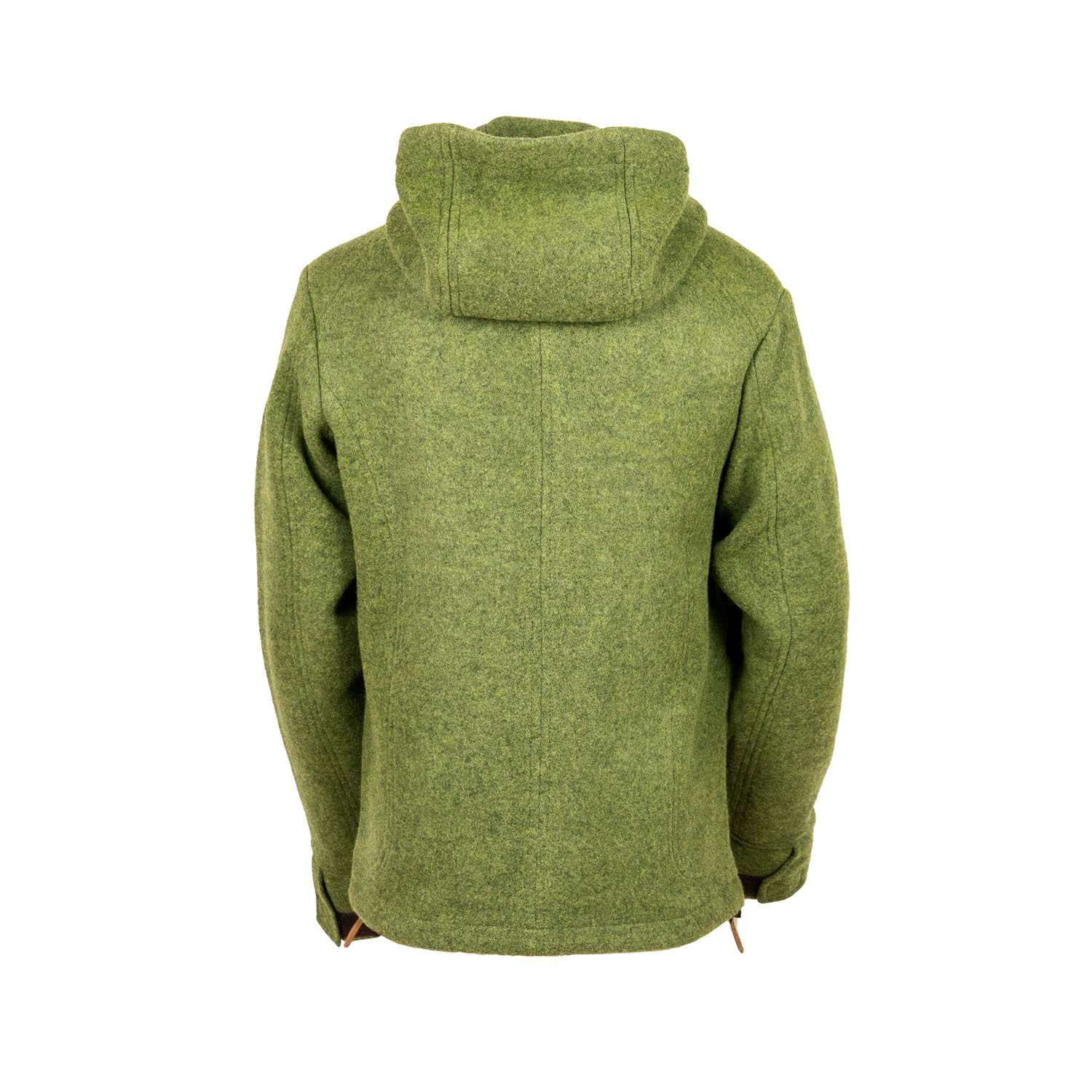 grüne Lodenjacke mit Kapuze