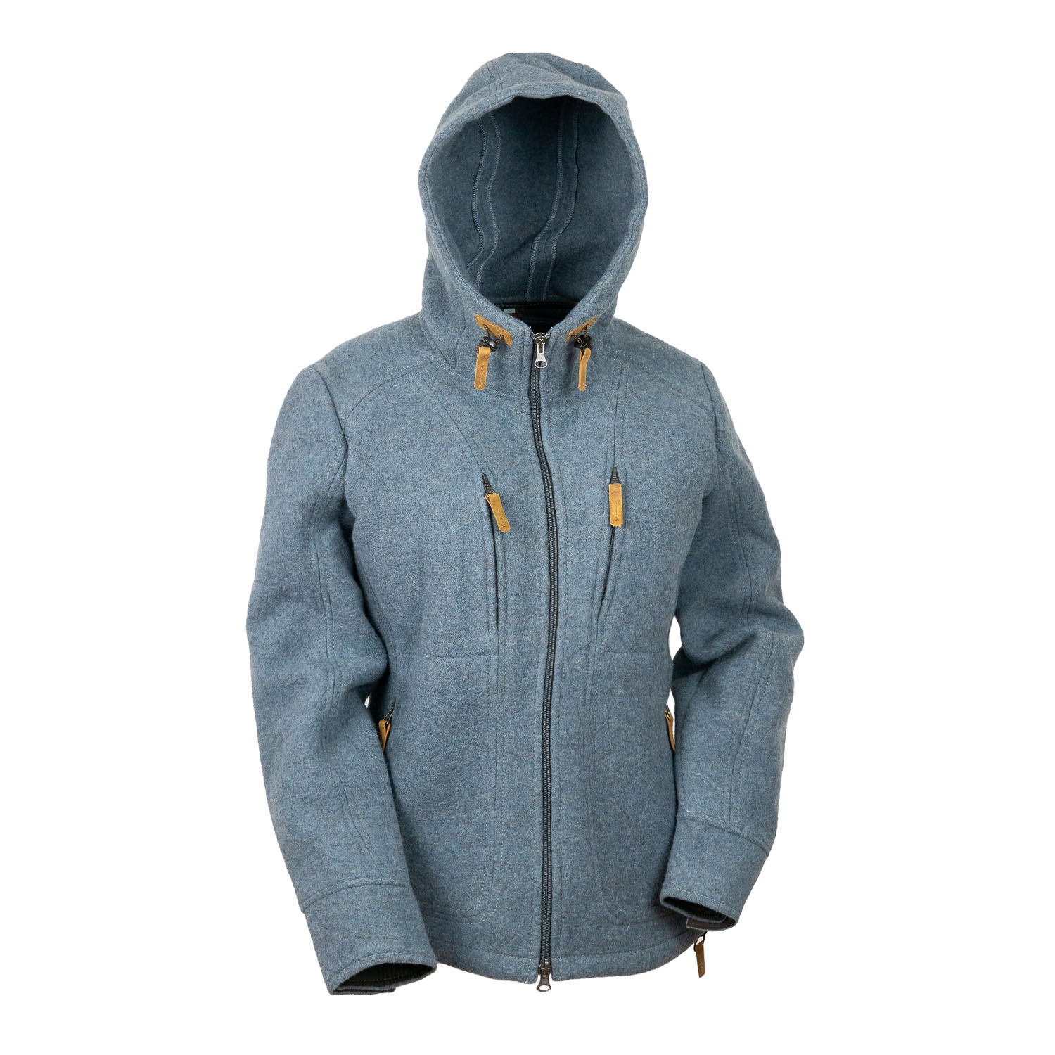 hellblaue Damenjacke aus Lodenfleece