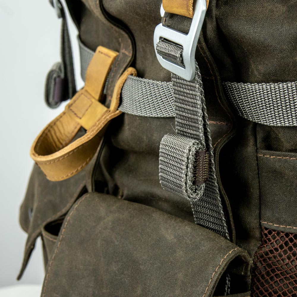 Details Rucksack Bushmann Nahaufnahme
