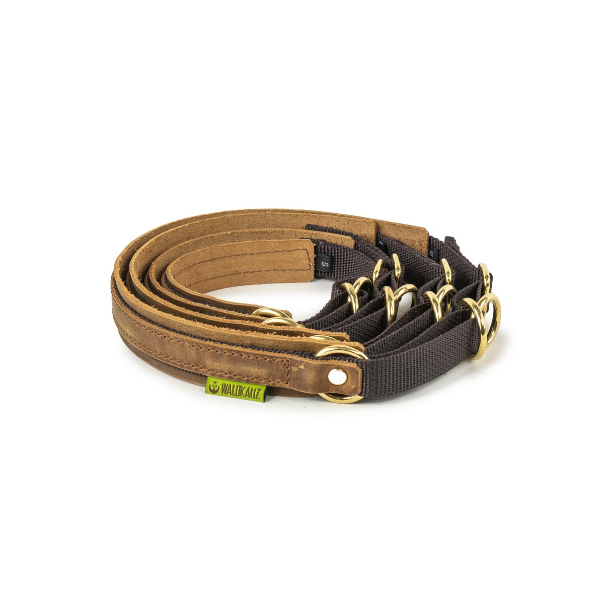 Größenübersicht Zug-Stopp-Halsband braun