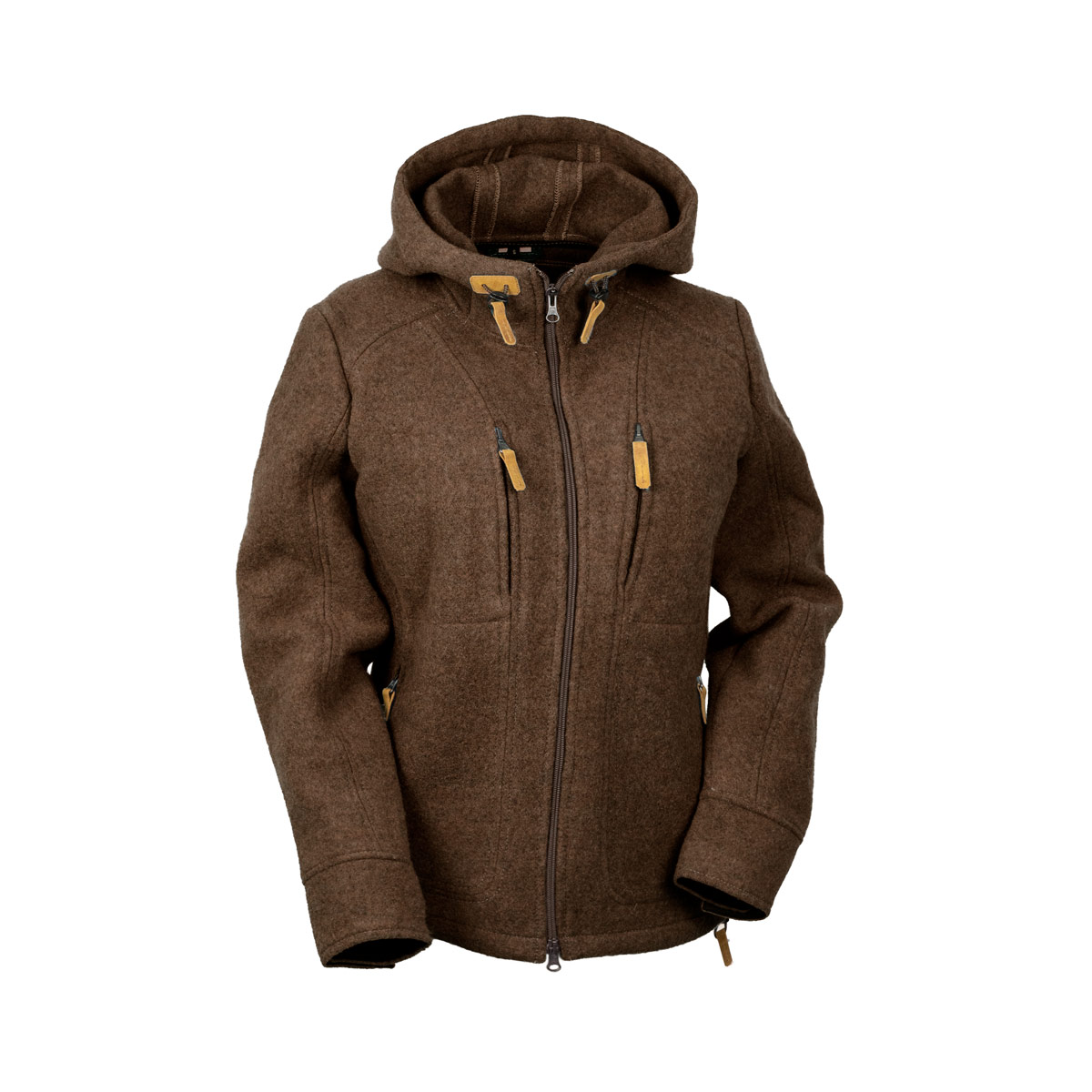 braune Damenjacke aus Loden