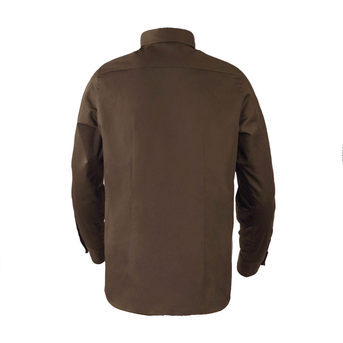 Rückseite braunes Polycotton Hemd
