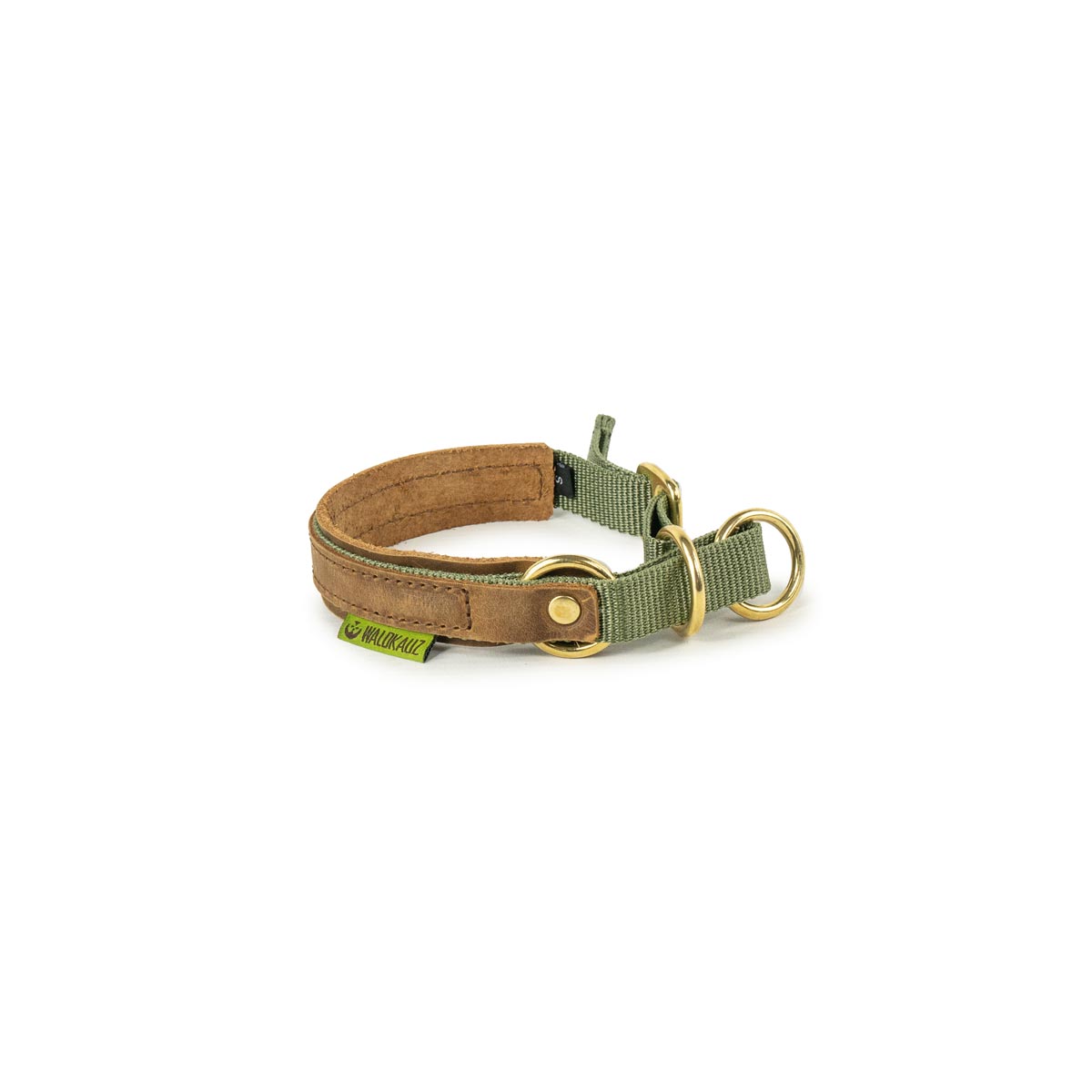 kleines Zug-Stopp-Halsband oliv
