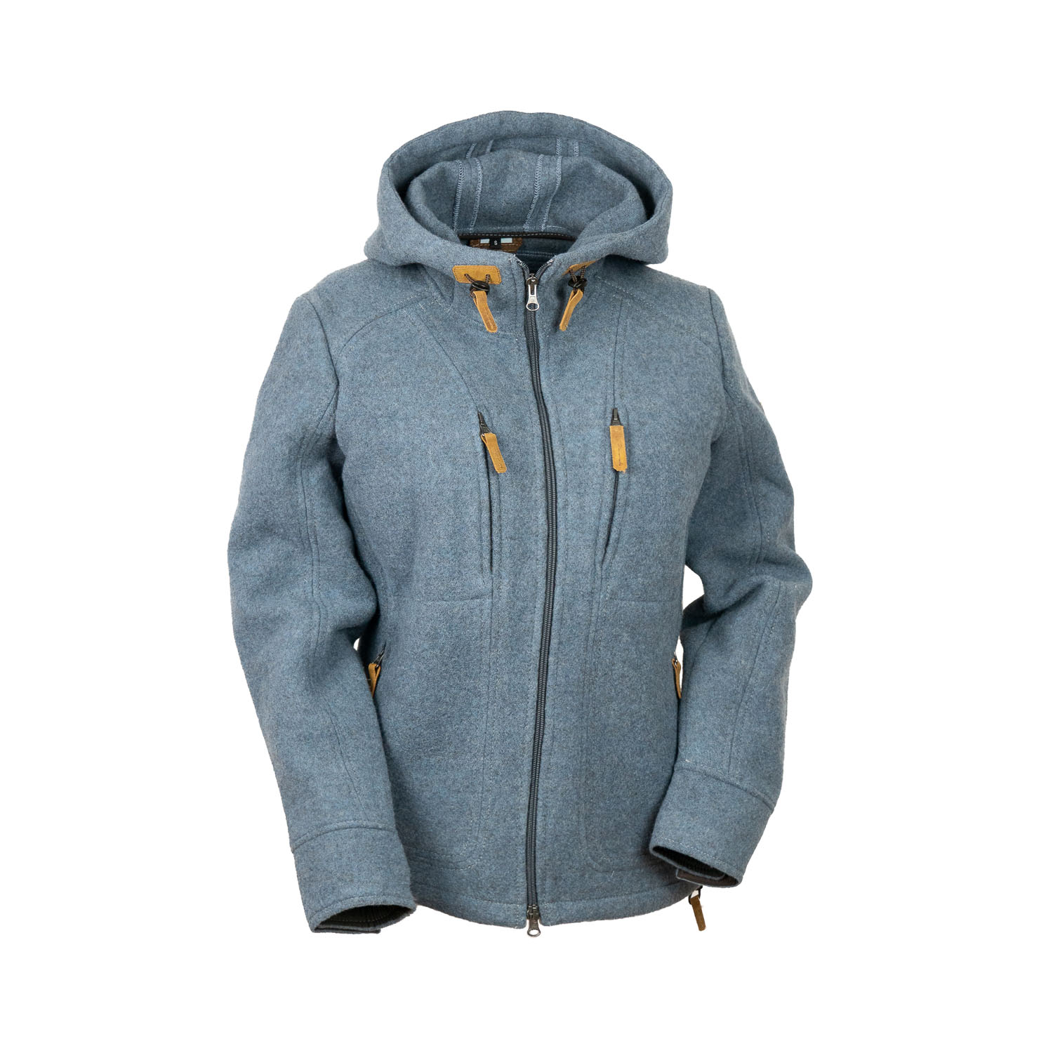 Lodenjacke für Damen mit Kapuze, hellblau
