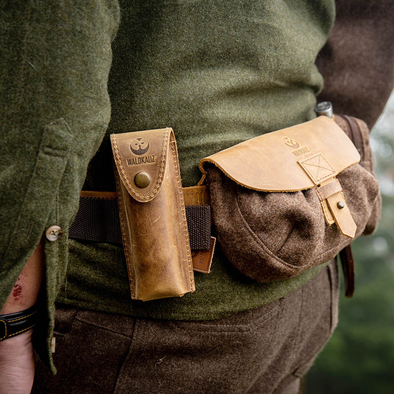Detailaufnahme von Modulus-Gürteltaschen 