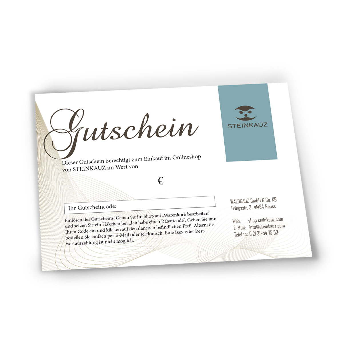 STEINKAUZ-Geschenkgutschein