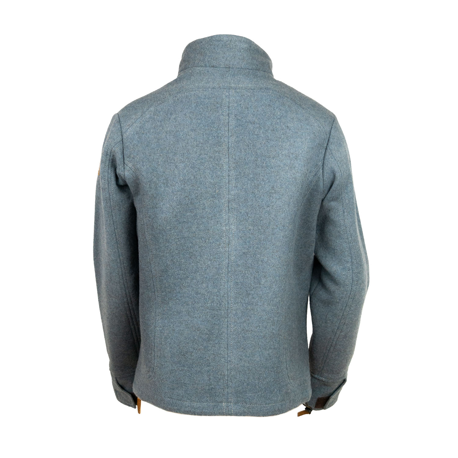 hellblaue Wolljacke aus Lodenfleece