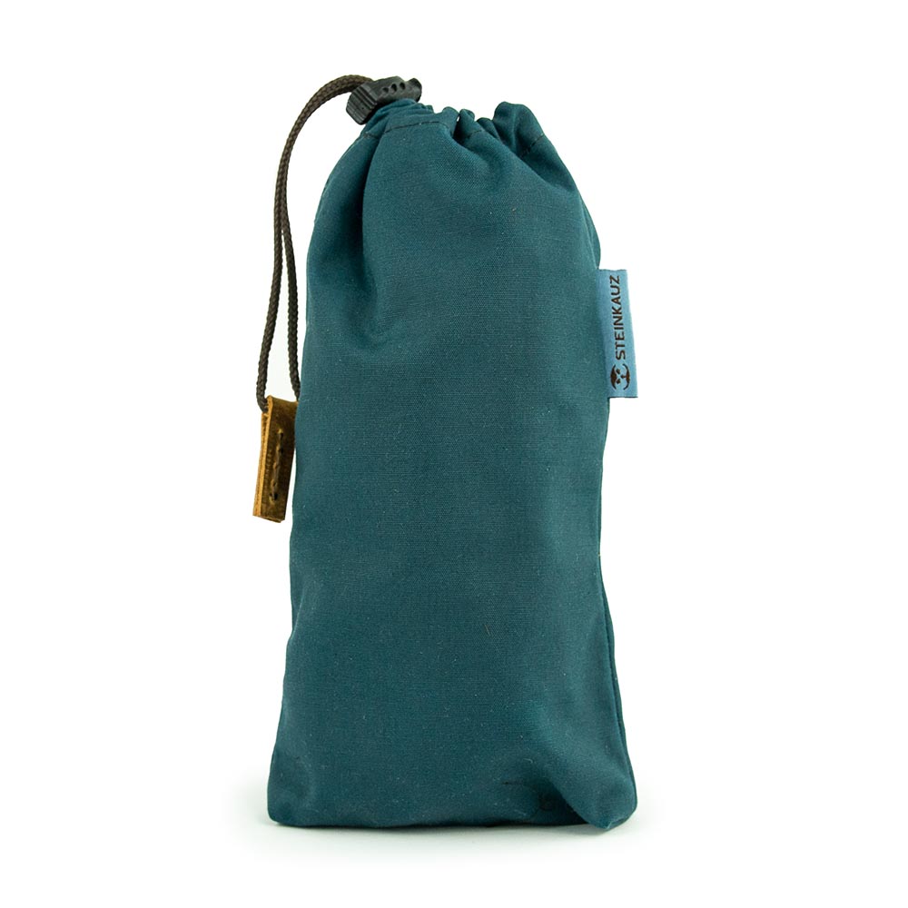 Modulus® Flaschenbeutel, Waxed Cotton, Petrolblau