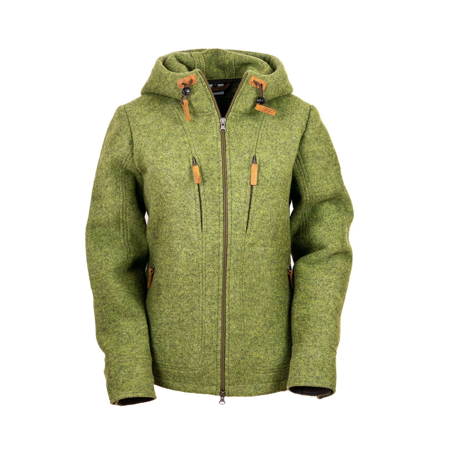 Kapuzenjacke aus Loden für Damen