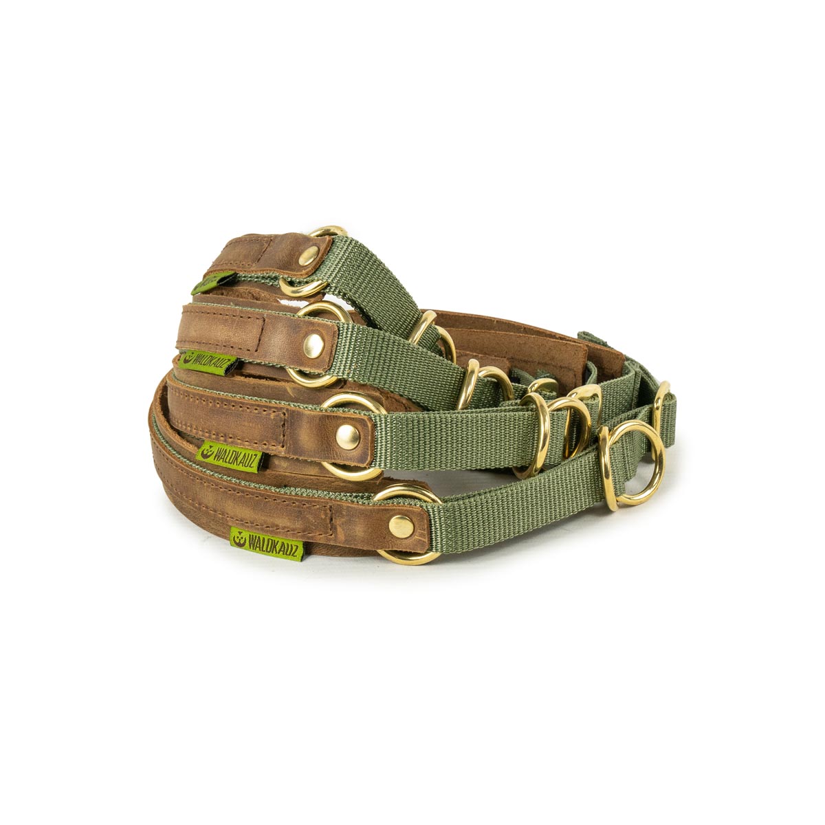 Größenübersicht Zug-Stopp-Halsband oliv