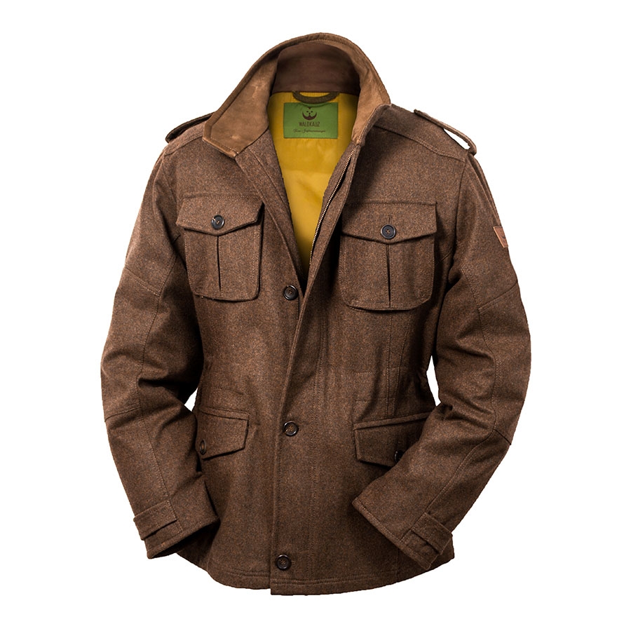 Jagdjacke "Wilderich" aus Loden, dunkelbraun