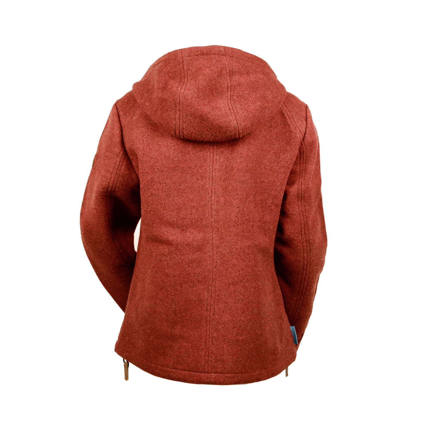 rote Fleecejacke aus Loden für Damen