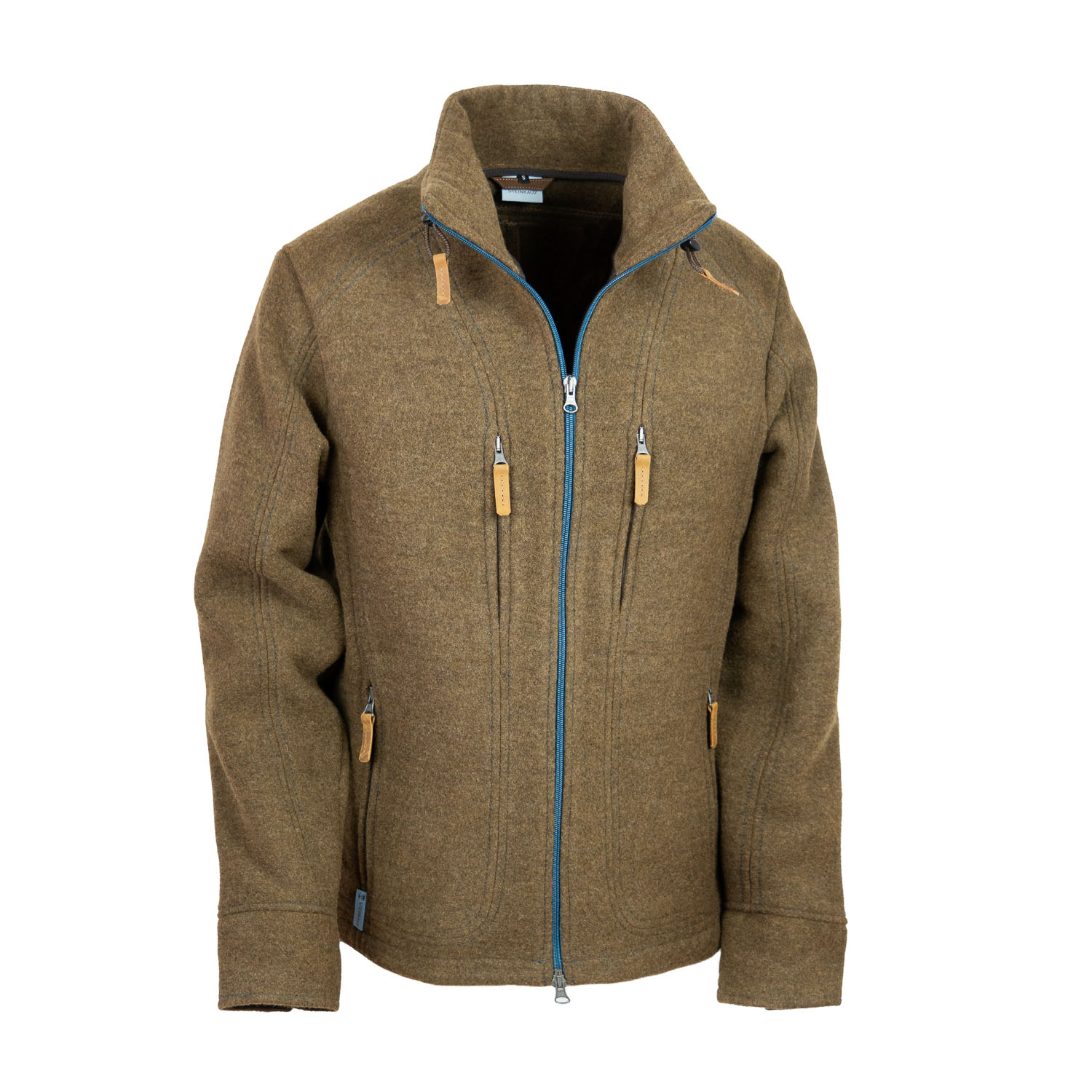 hellbraune Wolljacke aus Lodenfleece