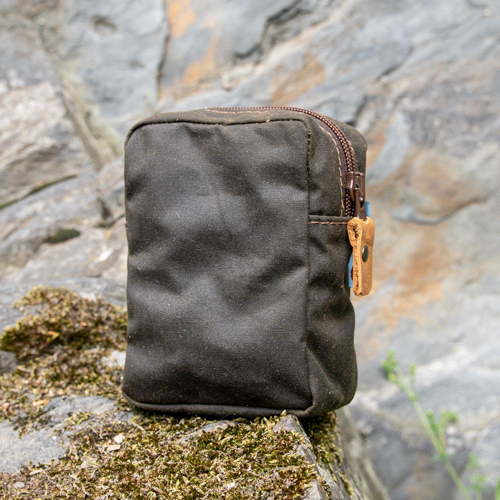 Gürteltäschchen Waxcotton oliv