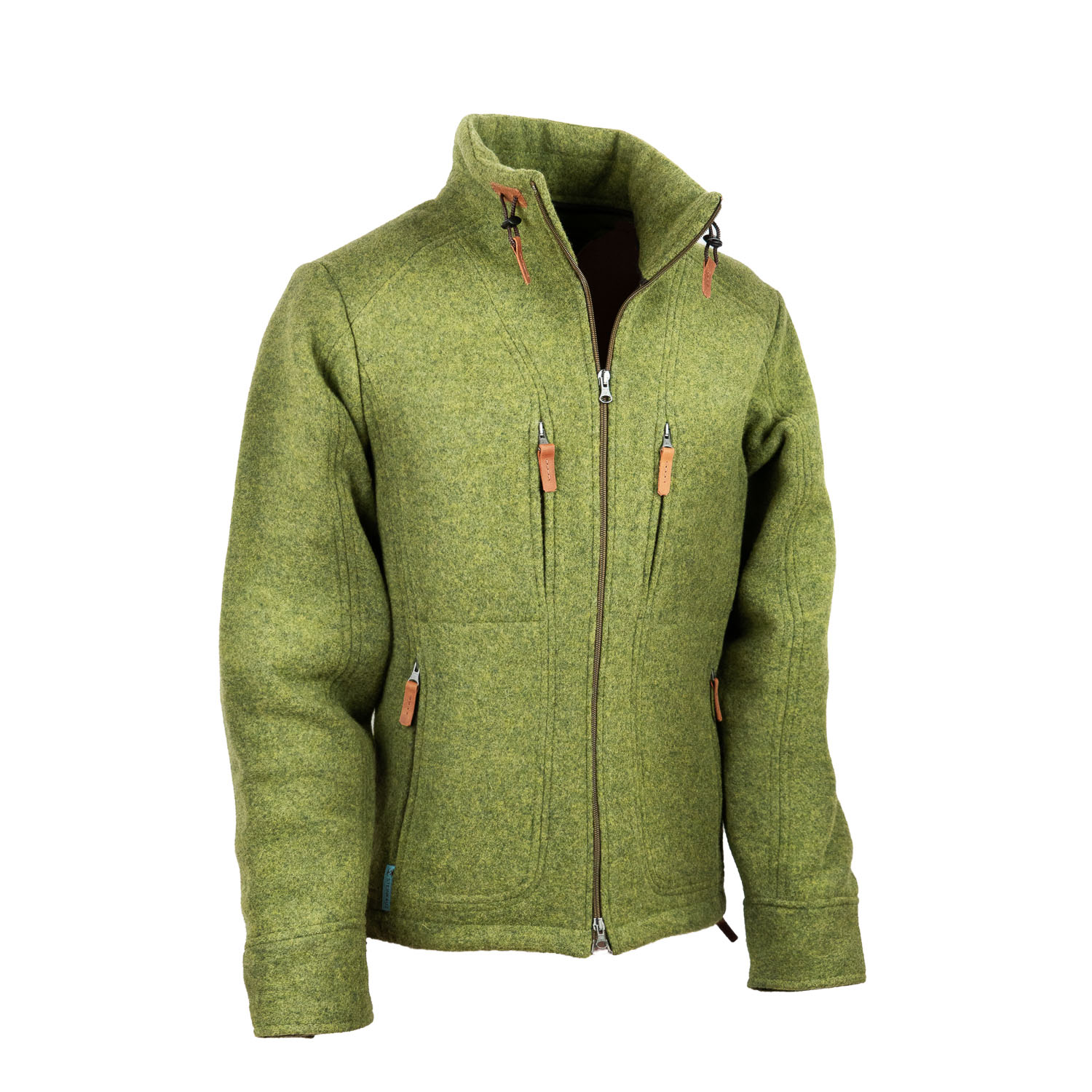 grüne Fleecejacke aus Loden
