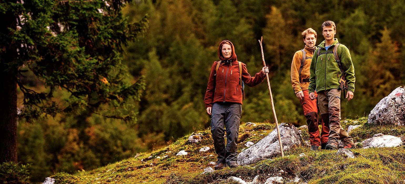 Drei Wanderer in den Bergen