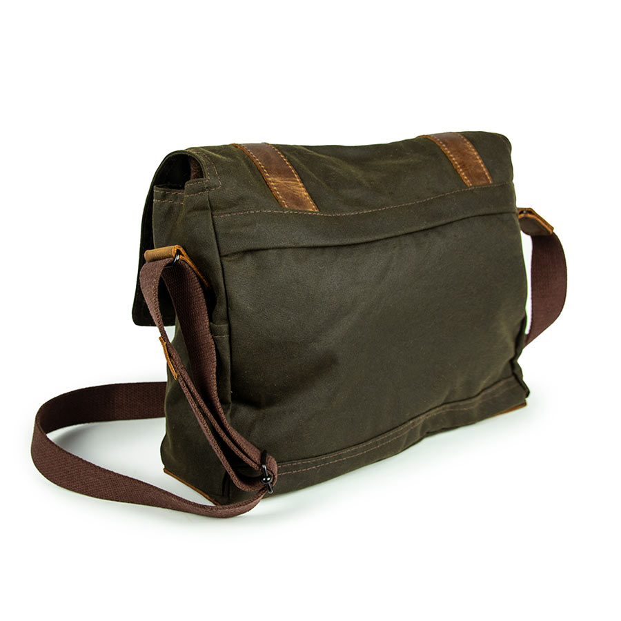 Angeltasche Fischland Waxcotton Rückansicht
