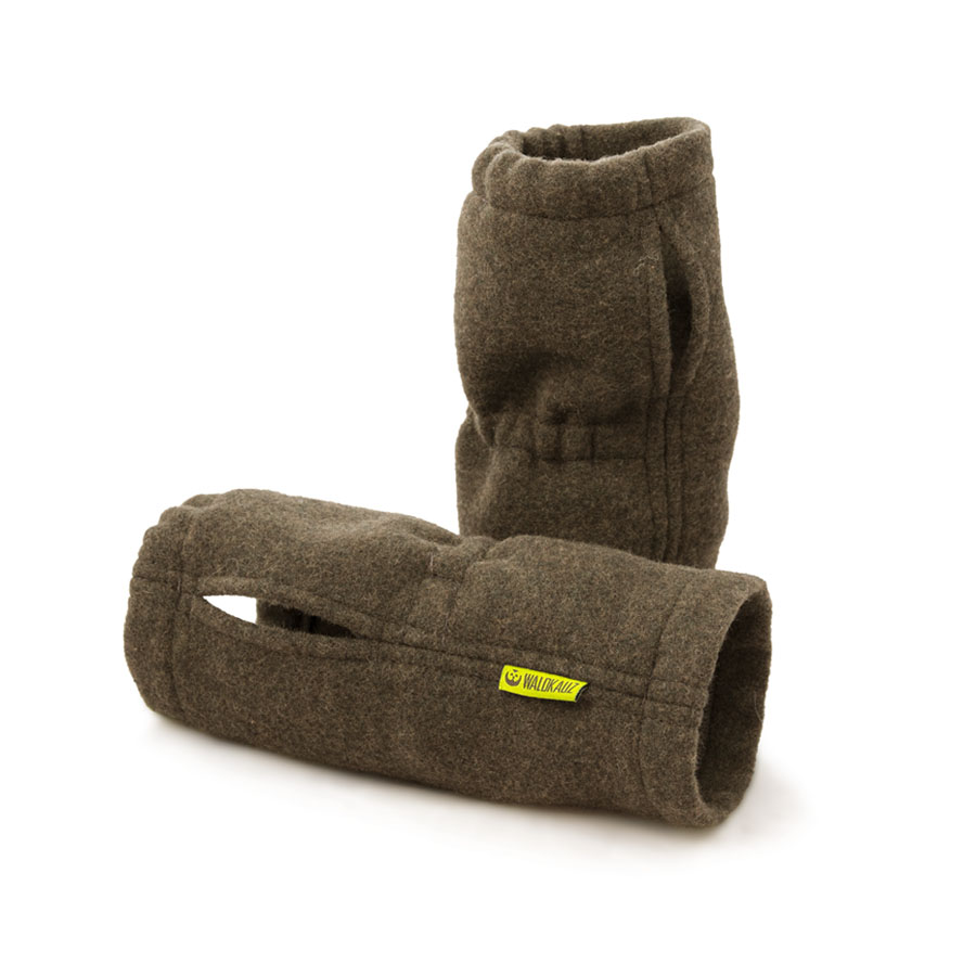 WALDKAUZ Pulswärmer aus Lodenfleece, Braun