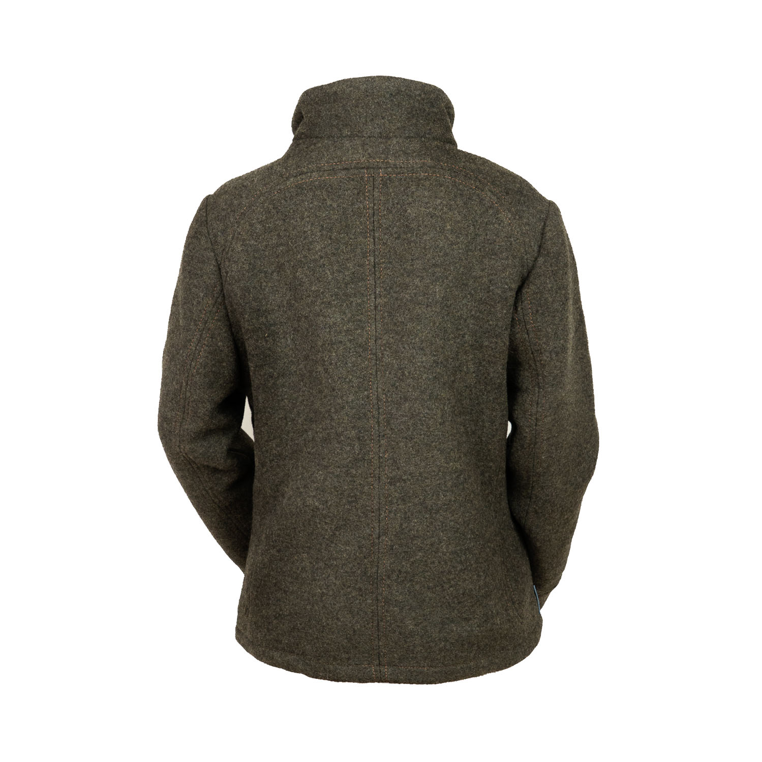 graue Wolljacke aus Schurwoll-Loden für Damen